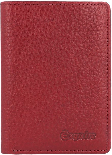 Esquire Oslo creditcard etui RFID leer 8 cm - 7 Sleuven - rot