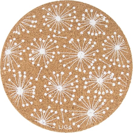 LIGA - Placemat Paardenbloem Set van 4 Stuks - Kurk - Beige -