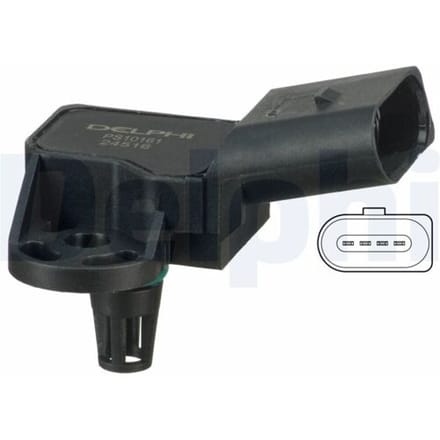 Sensor, inlaatspruitstukdruk DELPHI PS10161