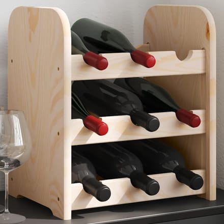 vidaXL - Wijnrek - 33x25x37 - cm - massief - grenenhout