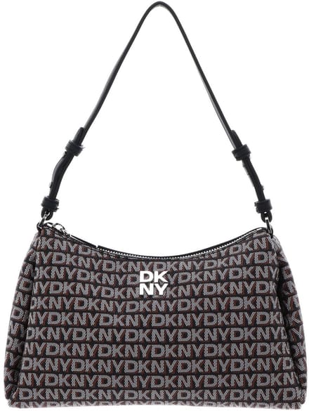 DKNY schoudertas Remy Top Zip Shoulder Bag Black / Saddle veelkleurig