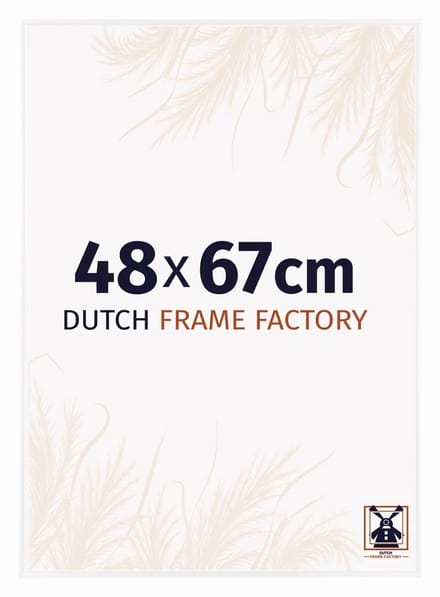 Fotolijst 48x67 cm - Kunststof - Wit Hoogglans - Easy