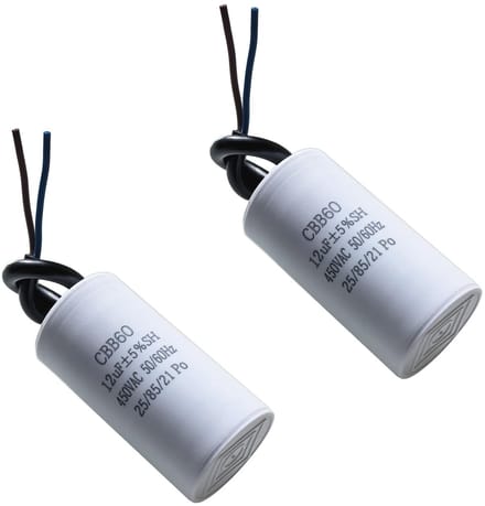 Dailygoods - Set van 2 CBB60 Motorstartcondensatoren 12µF 450V