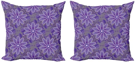 ABAKUHAUS – Mandala Kussenhoes Set 2x40x40 cm – Dubbeldruk – Multicolor