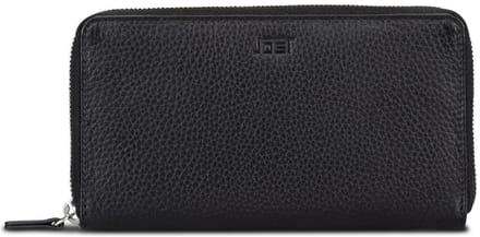 JOST Leren portemonnee Vika Zip Wallet Black zwart