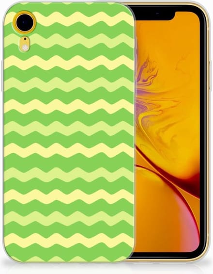 Apple iPhone Xr TPU bumper Waves Green