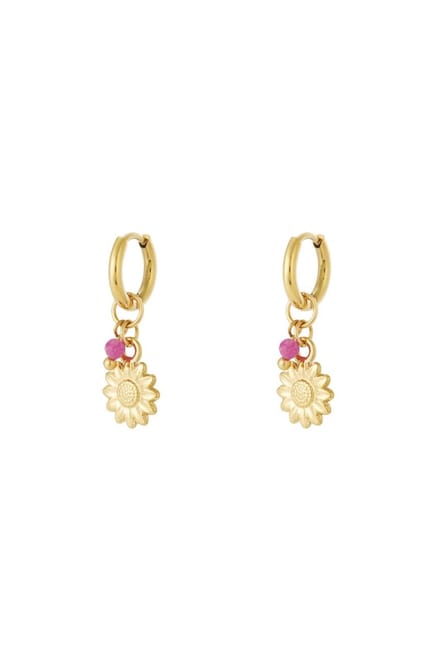 Roze bloemblaadjes oorbellen Rose Red