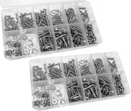 Grote set (694 stuks) bout, moer, ring, schroef