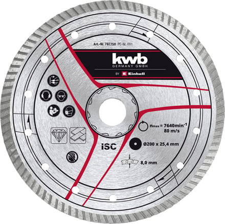 Einhell 49797750 Turbo Diamantsnijschijf - 200 x 25,4 mm