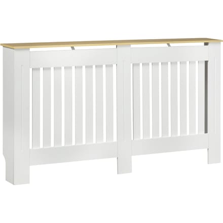 Homcom Radiatorhoes 152X19X83 cm Mdf Modern Anti-Kantelapparaat Wit