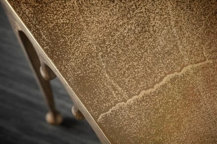 Extravagante bijzettafel LIQUID LINE S 34cm goud druppelvormig design - 40639