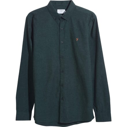 Farah Heren Steen Longsleeve Shirt (Bosgroen)