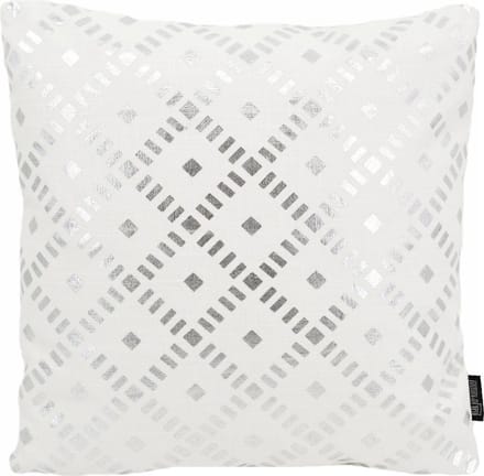 Gek op kussens! Dido silver / white | 45 x 45 cm | kussenhoes | katoen