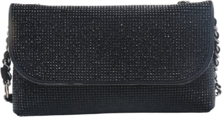 Flora & Co - clutch - avondtasje bling bling - handtas feestdagen - zwart