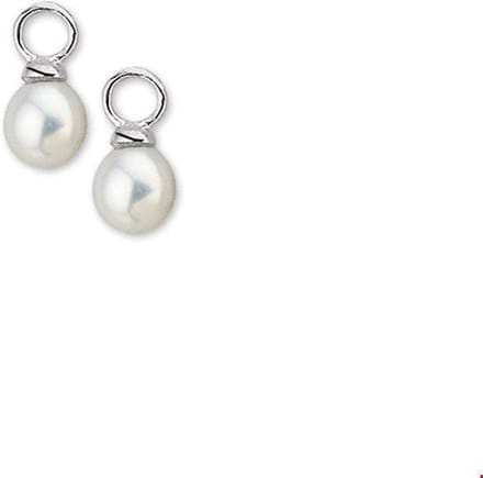 Zilver Gerhodineerde oorringhangers parel 1305786
