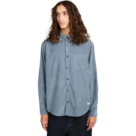 Element Button Down Corduroy Regular Fit Overhemd Met Lange Mouwen Blauw S Man