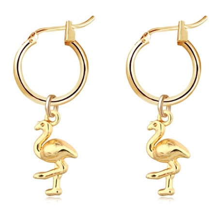 Flamingo oorbellen | goud gekleurd
