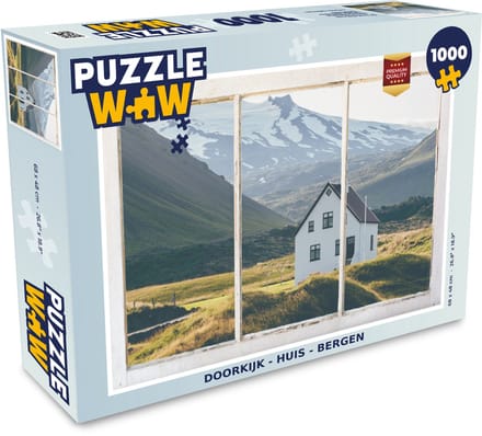 Puzzel Doorkijk - Huis - Berg - Legpuzzel - Puzzel 1000 stukjes volwassenen