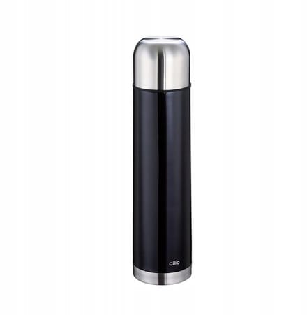 Cilio Colore thermosfles 1 L - metallic zwart