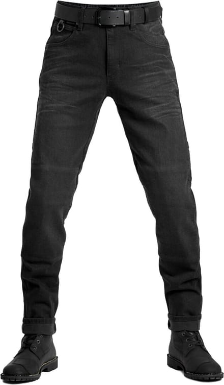 Pando Moto Boss Dyn 01 Zwarte Motorjeans - Broek