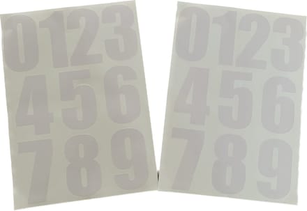 Afecto plakcijfers 0 - 9 - wit - hoogte 9 cm - voor binnen en buiten