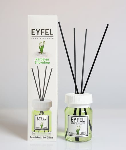 EYFEL - REED DIFFUSER - GEURSTOKJES - HUISPARFUM - SNOWDROP - 120ML