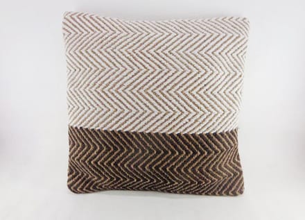 Sierkussen (gevuld) 45x45cm - Katoen - Bruin/Wit/Zwart