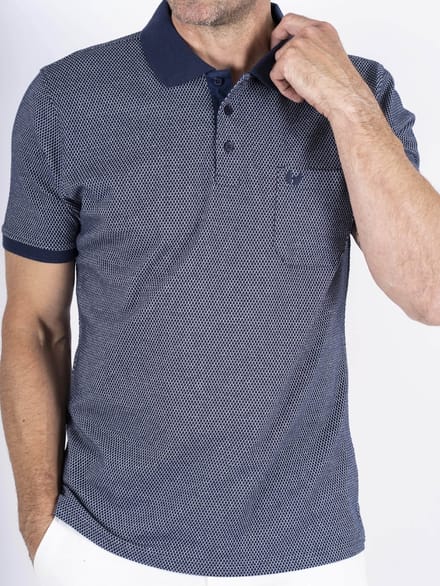 Pre End - Heren poloshirt - Regular fit - Naval blue- Maat L