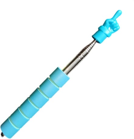 Aanwijsstick Klas - Lesgeef Hulp - Interactief Lesgeven - Telescopisch Ontwerp - 26 cm - Zilver