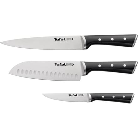 Tefal Ice Force Messenset - 3-delig - Vleesmes 20 cm - Santokumes 18 cm - Universeel Mes 11 cm - RVS