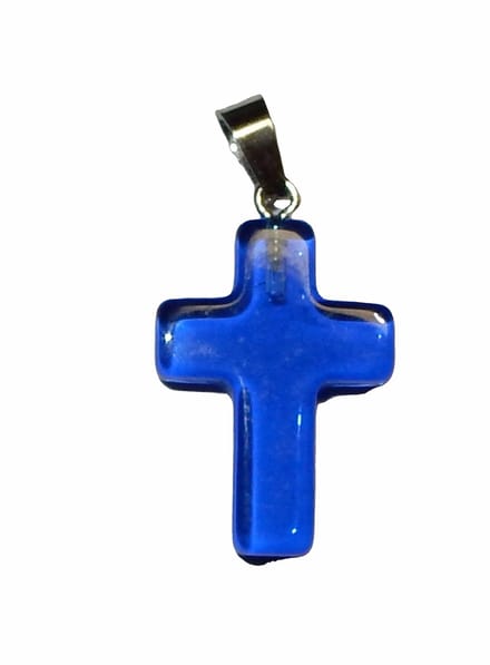Epoxy Hars Kruis Hanger Blauw