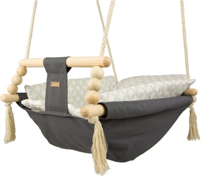 Babyschommel - voor binnen - antraciet grijs - tot 20 kg