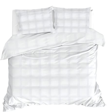 Linolux Dekbedovertrek Quadrant White 1 persoons