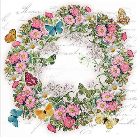 Ambiente - Lunch servetten - Wreath of Flowers