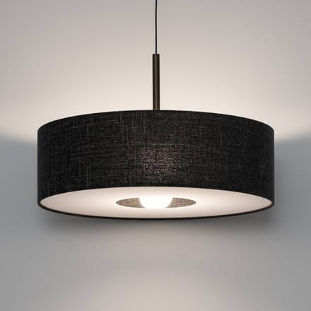 Nowodvorski Lighting Hanglamp Amarela L, zwart gemêleerd, textiel, E27