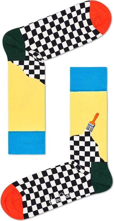 Happy Socks Sokken Paint Socks Wit Maat:36-40