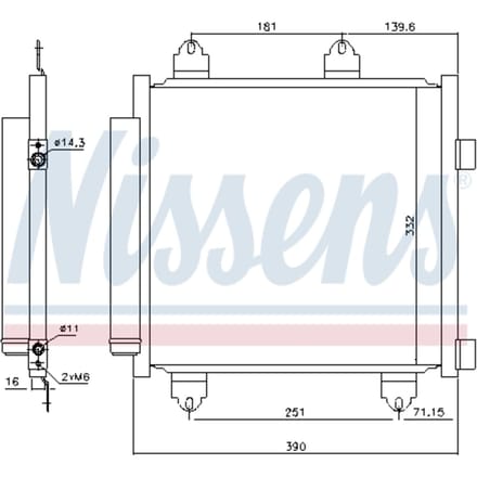 Condensator, airconditioning NISSENS 941176