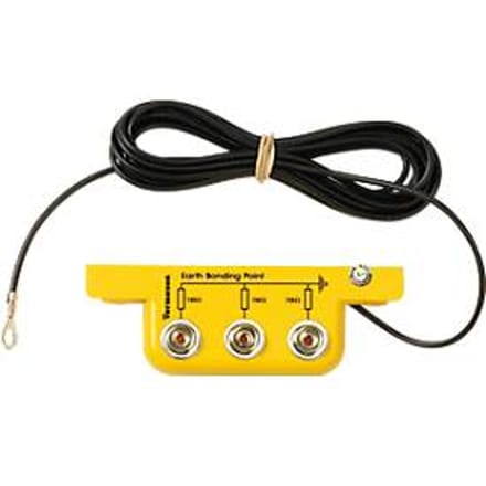 Treston QuatreX ESD-aardingsaansluitdoos, 3 drukknoppen, 3 aansluitingen, 1 megohm