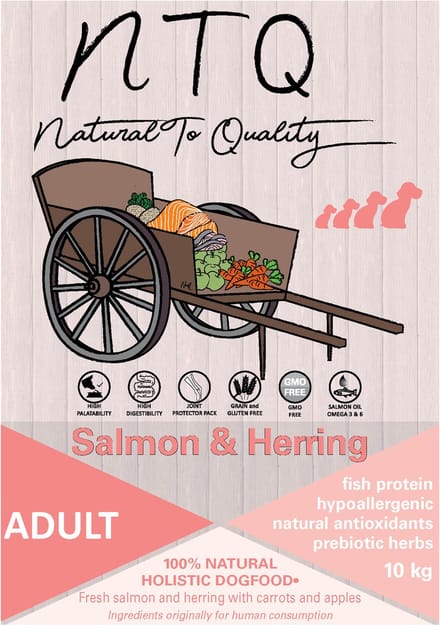 Natural To Quality met zalm en haring 10 kg