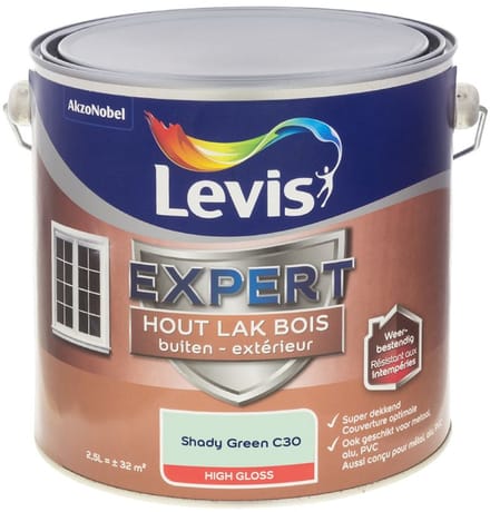 Levis - Expert Hout Lak Buiten High Gloss Mix - Shady Green C30 - Mengverf - 2,5 L
