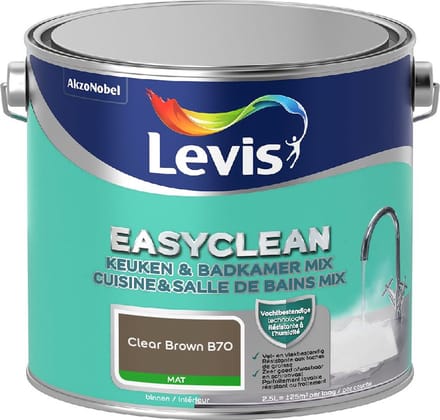 Levis - Easyclean Keuken & Badkamer Mix - Clear Brown B70 - Mengverf - 2,5 L