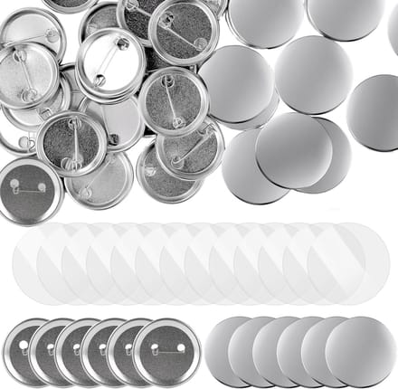 DIY Speld Buttons - 32mm - 200 sets Metaal Lege Buttons - Geschikt voor 58 mm Button Maker - Button Onderdelen Complete Set - Metaal Lege Buttons - pin - Badge voor pin maker