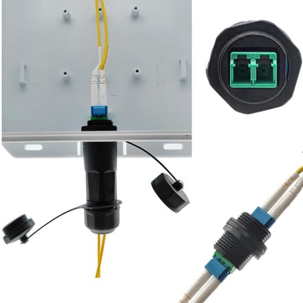 Dailygoody - LC Dual Core glasvezelconnector - Optische SFP-module - IP68 waterdicht - Blauwe interface - Glasvezelkoppeling - Geschikt voor voorgemon