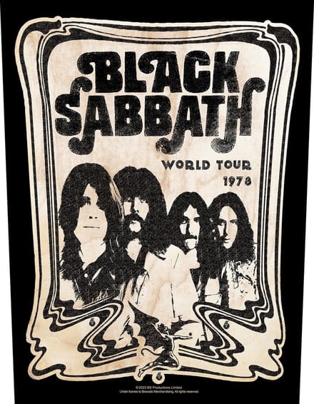 Black Sabbath - World Tour 1978 Rugpatch - Zwart