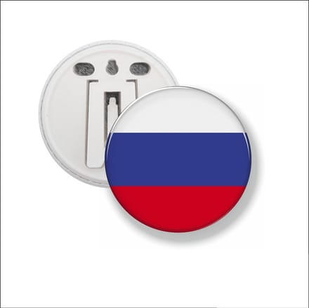 Button Met Clip 58 MM - Vlag Rusland