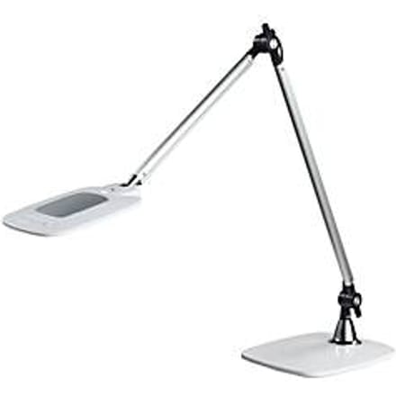 meet by Paperflow JIM LED tafellamp zilver/wit, 860 lm, 3-kleuren CCT, sensor, scharnierarm