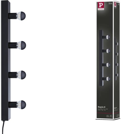 LED-spiegellamp Regula II E14 230V max. 4x40W dimbaar Zwart