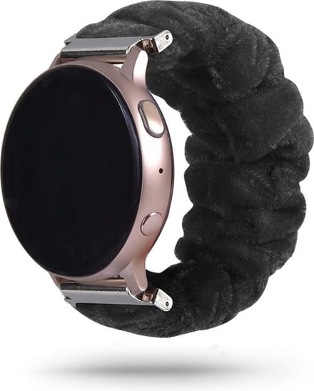 Strap-it Scrunchie bandje - geschikt voor Polar Ignite / Ignite 2 / Ignite 3 / Unite / Pacer - zwart