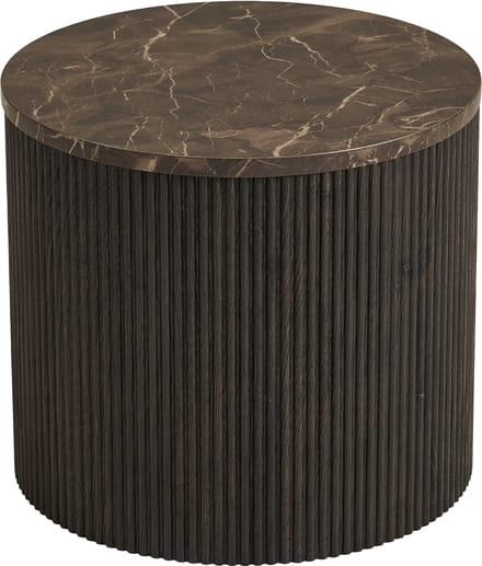 Artichok Babette Bijzettafel Donkerbruin Marmer - Rond - Ø 45 cm