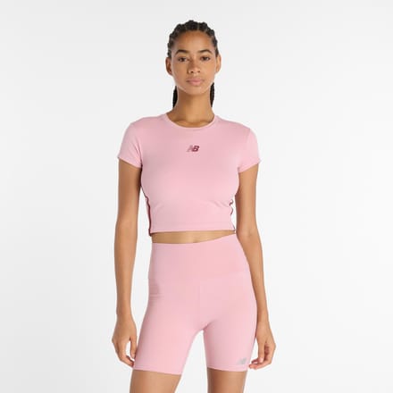 New Balance Harmony Fitted T-shirt Dames-Pink